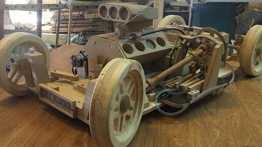 High Schooler Builds Fully Functional Wooden Car Model In 300 Hours For Physics Project