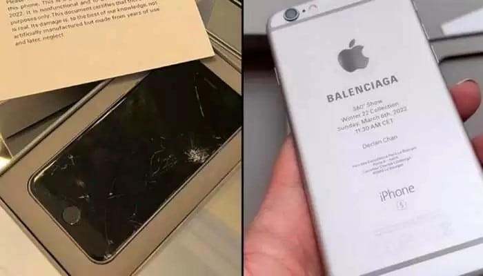 Fashion Brand Balenciaga Used Smashed Apple IPhones To Invite Guests To Paris Fashion Week